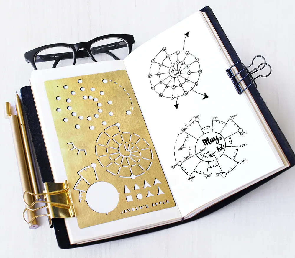 JA Journal Stencil - Spiraldex