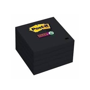 [2倍超強黏力]3M 3x3" Post-it Memo 黑色報事貼 654-5SSSC