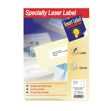[啞光白色PET貼] Smart Label 無痕多次標籤貼紙 2586LMS1 系列 (1包10張)