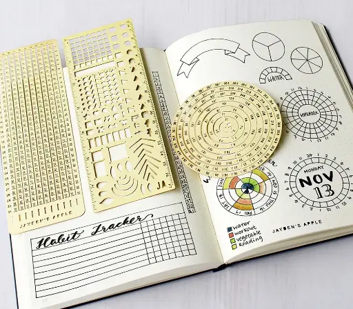 JA Journal Stencil - Essential Set - Gold